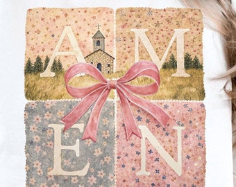 Amen coquette bow png, Amen varsity png, floral amen png, Jesus easter png, easter christian png, floral spring png, easter bible verses png