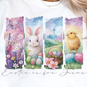 Easter is for Jesus PNG, Retro Easter Png, Matthew 28:6 Christian Easter png, Easter Jesus png, Bible Verse Png, Easter Brushstroke, Bunny