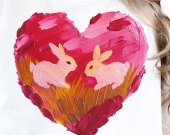 Cute bunny heart png, easter png, easter bunny png, Funny Easter Bunnie png, spring png, watercolor bunny png, happy easter png, brushstroke