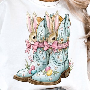 Howdy Easter Png, Western Easter Bunny PNG, Cowboy boots Easter, Happy Easter Png, Funny Easter Png, Retro Easter Shirt Png Design