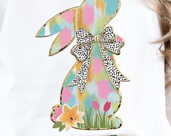 Happy Easter PNG, Coquette Easter Bunny Png, Retro Easter Png, Easter Coquette Png, Brushstroke Easter Png, Glitter Easter Png, Easter Girl