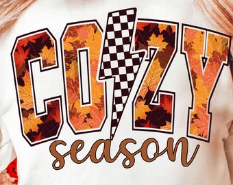 Retro Autumn Cozy Season Svg Png, Retro Fall Pumpkin Png, Fall Bow PNG, Fall Shirt Png, Autumn Girly Png, Girl Autumn Sublimation Designs