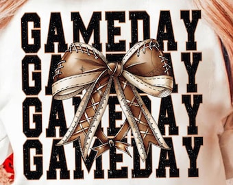 Coquette Football png, Football Bow png, Football mom png, Football png, Game Day, Fall Football png, Football Season Png, Sports png
