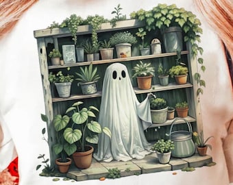 ゴーストプラントレディPng、ハロウィン植物Png、ゴーストプラントPng、ハロウィンゴースト、植物愛好家へのハロウィンギフト、植物愛好家ギフト、植物ママ