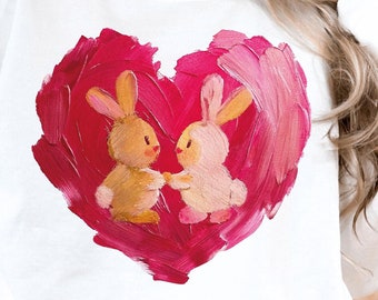 Cute bunny heart png, easter png, easter bunny png, Funny Easter Bunnie png, spring png, watercolor bunny png, happy easter png, brushstroke