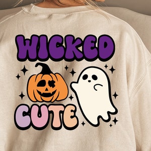 Wicked Cute SVG, Halloween PNG, Cute Halloween Png, Ghoul Svg, Spooky Vibes Svg, Retro Ghost Svg, Retro Halloween Svg, Halloween Vibes