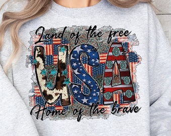 America Land Of The Free Because Of The Brave PNG, Fourth of July Png, 4th Of July png, Independence Day png, America png, Usa png, png