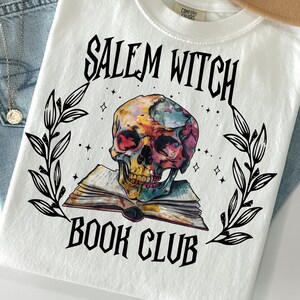 Salem Witch Book Club PNG, Halloween Sublimation Shirt Design, Halloween png, Spooky Season png, Witch png, Halloween Shirt, png sublimation