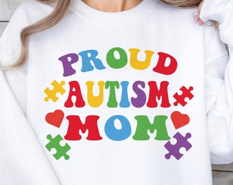 Autisme bewustzijn SVG, autisme SVG, retro autisme PNG, puzzelstuk SVG, autisme moeder SVG, autisme bewustzijn PNG, autisme shirt, sublimatie ontwerpen