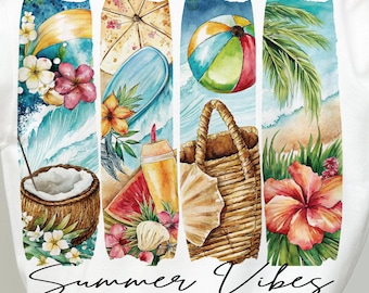 Summer Vibes PNG, Summer Png, Retro Summer Png, Beach Png, Hello Summer Png, Summer Vacation Png, Tropical Summer Sublimation