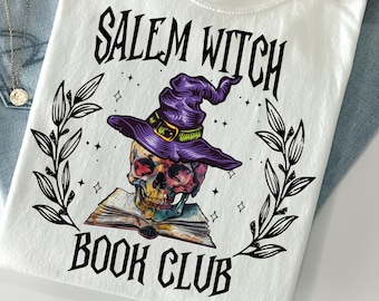 Salem Witch Book Club PNG, Halloween Sublimationshemd Design, Halloween PNG, Gruselige Saison PNG, Hexe PNG, Halloween-Shirt, PNG Sublimation