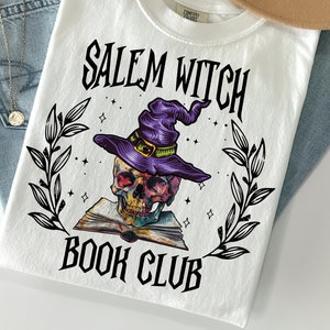 Salem Witch Book Club PNG, Halloween Sublimation Shirt Design, Halloween png, Spooky Season png, Witch png, Halloween Shirt, png sublimation