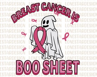 Breast Cancer Is Boo Sheet Svg, Breast Cancer Awareness Svg, Halloween Breast Cancer Svg, Breast Cancer Halloween Ghost Svg