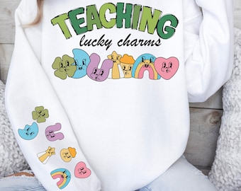 Teaching Lucky Charms png, Teacher St.Patrick's png, St.Patrick's Day png, Lucky png, Teacher png, Teacher Sublimation, Lucky Charms, png
