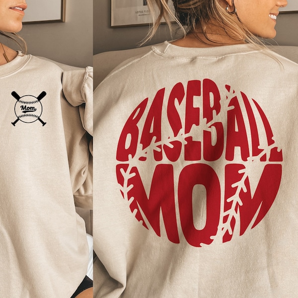 Baseball Mom PNG/SVG - frente y parte posterior, Baseball Mom, Baseball Svg, Baseball Mom svg