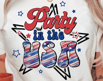 Party in The Usa PNG,  4th Of July Png, Fourth Of July Png, America png, 4th of July, Independence Day, Sublimation Designs
