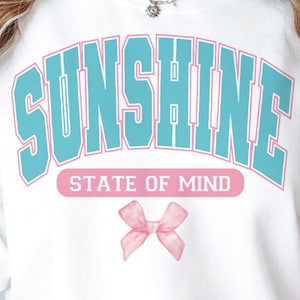 Sunshine State Of Mind Png, Varsity Sunshine Png, Sunshine on My Mind design Png, Summer Vibes  Png, Trendy Svg, Cut File