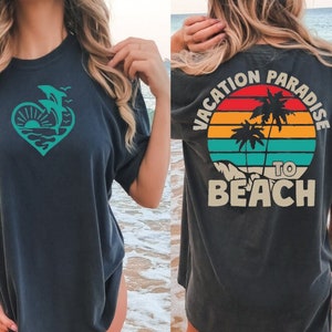 Urlaub Paradies zum Strand SVG PNG Sublimation - Retro Urlaub Shirt Png, groovy Sommer Design - Strand Motivation svg, positive Sommer