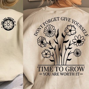 Concediti tempo SVG PNG, file di taglio svg per Cricut, Self love svg, Inspirational svg, Kindness svg, tshirt svg, boho svg, front pocket svg