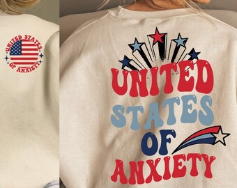 États-Unis d’anxiété Svg/Png, fichier de coupe Svg du 4 juillet, 4 juillet Png Sublimation Design, Amérique Png, rétro Png, drôle Png Design