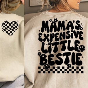 Mama's dure kleine bestie Png Svg, peuter citaat, schattige kinderen Svg Png, zak en terug ontwerp peuter gesneden bestand, voor shirt, mok, Cricut