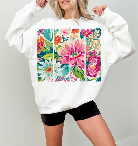 Preppy Floral Brushstroke PNG, Boho Floral PNG, Floral Mama Png, Summer Vibes Png, Spring Flowers Png, Wildflower Png, Boho Summer Png