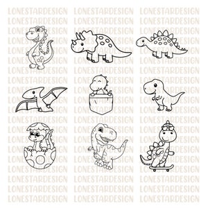 Dinosaur SVG, Dinosaurs Clipart, Svg Files, T-Rex SVG, Dinosaur Cut Files