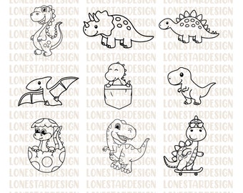 Dinosaur SVG, Dinosaurs Clipart, Svg Files, T-Rex SVG, Dinosaur Cut Files