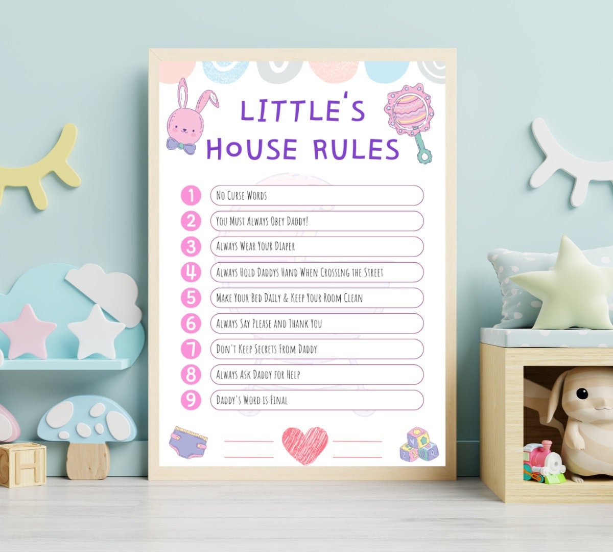 EDITABLE ABDL / DDLG Rule Chart for Couples Ddlg Rule Chart - Etsy ...