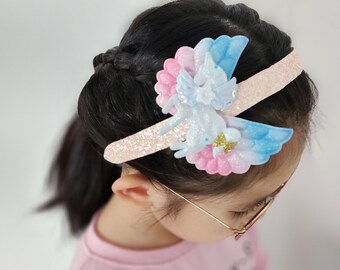 Unicorn Headbands for little girls -Easy to wear Magic Headband- Stylishly secures hair - unique gift for kids-Rainbow headband-Petite Crown