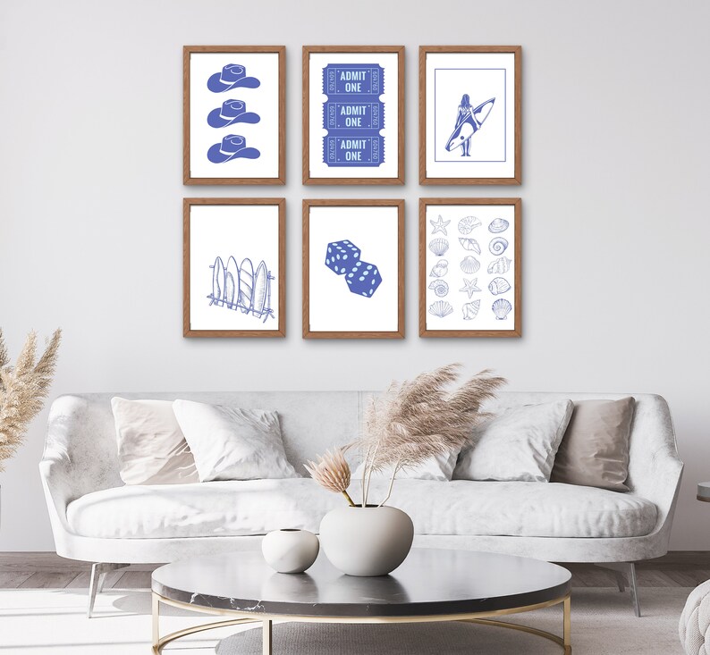 Blue College Wall Art | Coastal Wall Prints | Cowgirl Wall Decor | 13 ...