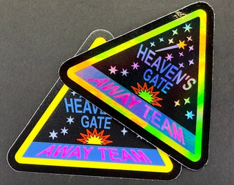 Heaven's Gate Stickers | Away Team, cult curiosity, extraterrestrial life, comets, mystery, belief, faith, Cult Fascination