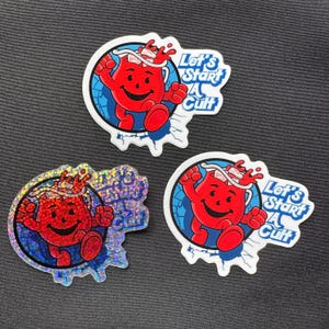Adesivo Kool-Aid Man: Vamos começar um culto, vinil de humor negro