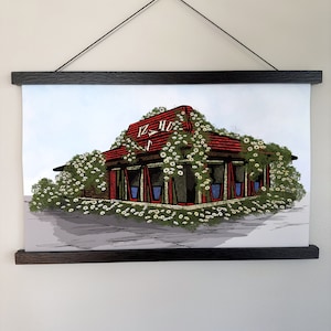 Pizza Hut Reclaimed by Nature Art Print: Talking Heads Inspired
