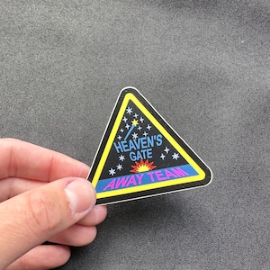 Naklejka zespołu Heaven's Gate Away: Kultowa ciekawość, religia UFO