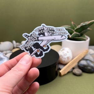 Bright Eyes Sticker: &quot;At The Bottom of Everything&quot; Airplane. We love you very much.