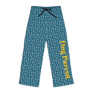 Damen Pyjama-Hose für Hundeeltern - Entspannte Passform, niedliches Welpen- und Pfotenabdruck-Design, Größen XS-2XL, gemütliche Lounge-Hose, Geschenk für Hundeliebhaber