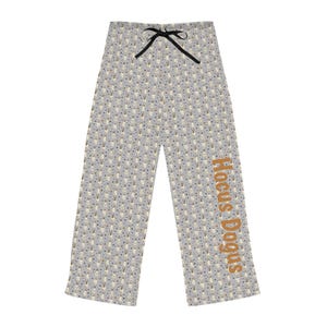 &quot;Damen &quot;&quot;Hogus Dogus&quot;&quot; Halloween-Pyjama-Hose - entspannte Passform, niedliches Welpen- und Pfotenabdruck-Design, Größen XS-2XL, Loungehose, Geschenk für Hundeliebhaber.&quot;