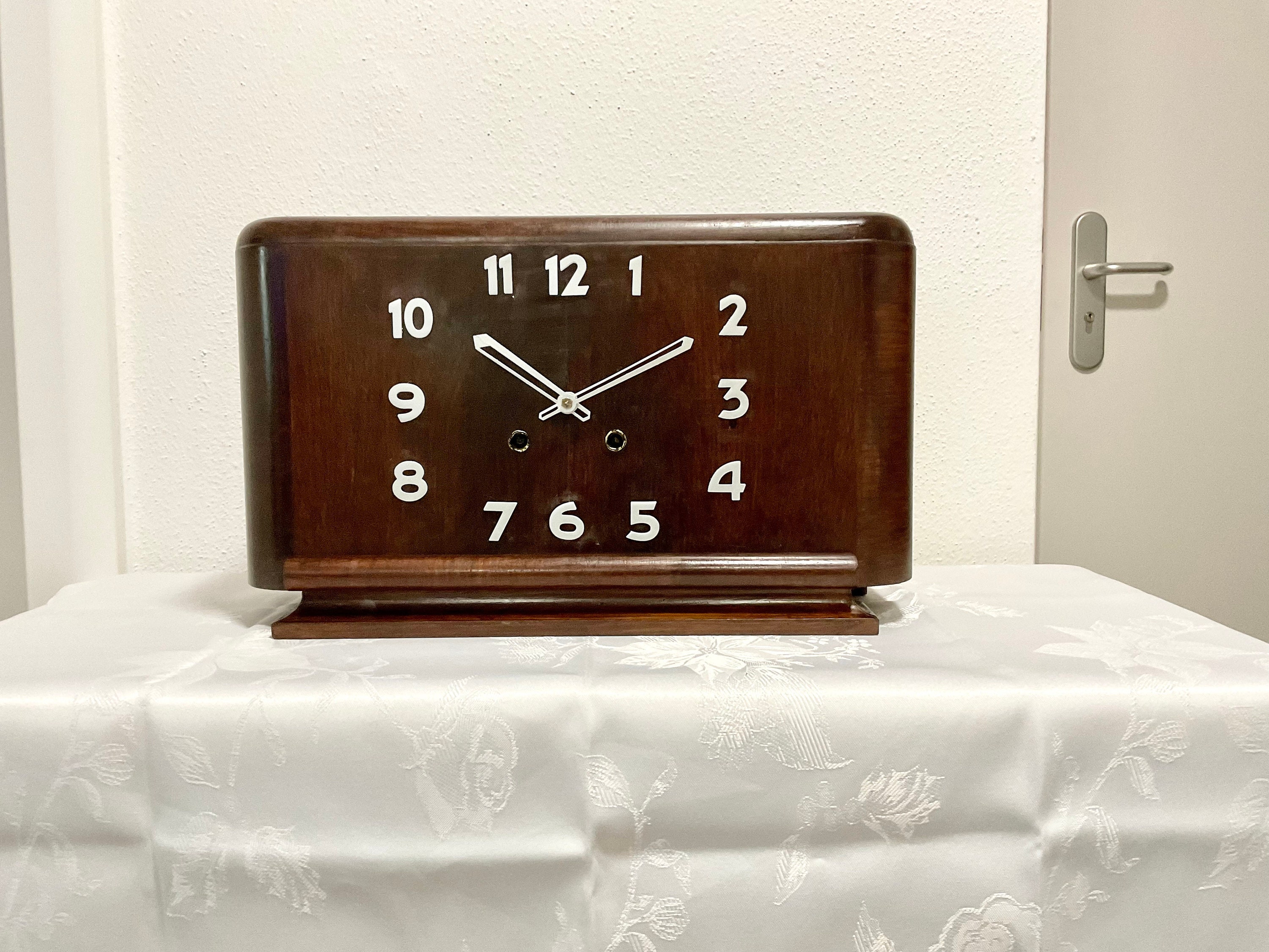 Art Deco Mechanical Chimney Clock With Chimes 1930 Working Etsy