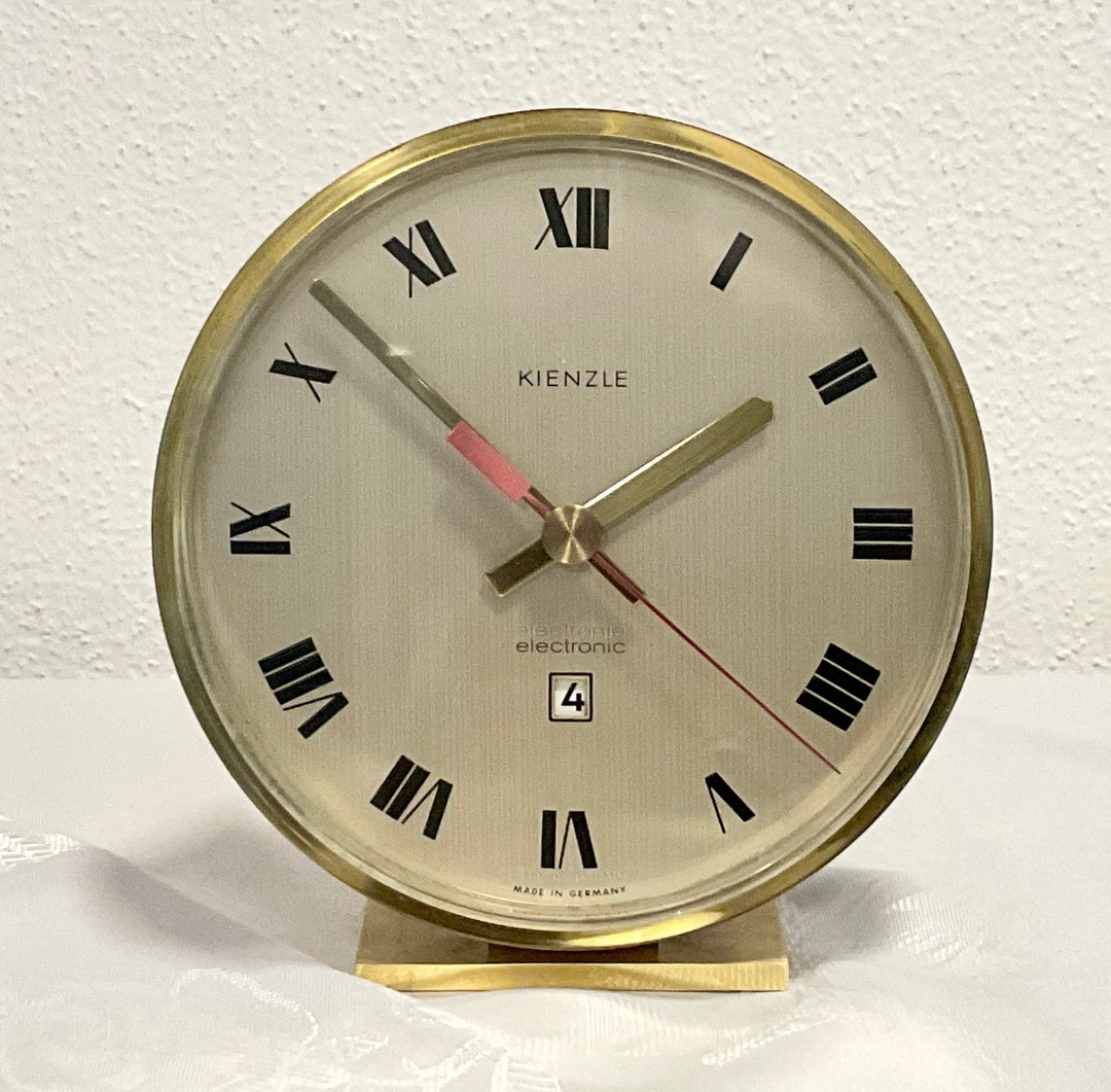 Functional Kienzle Mid Century Table Clock With Calendar From Etsy