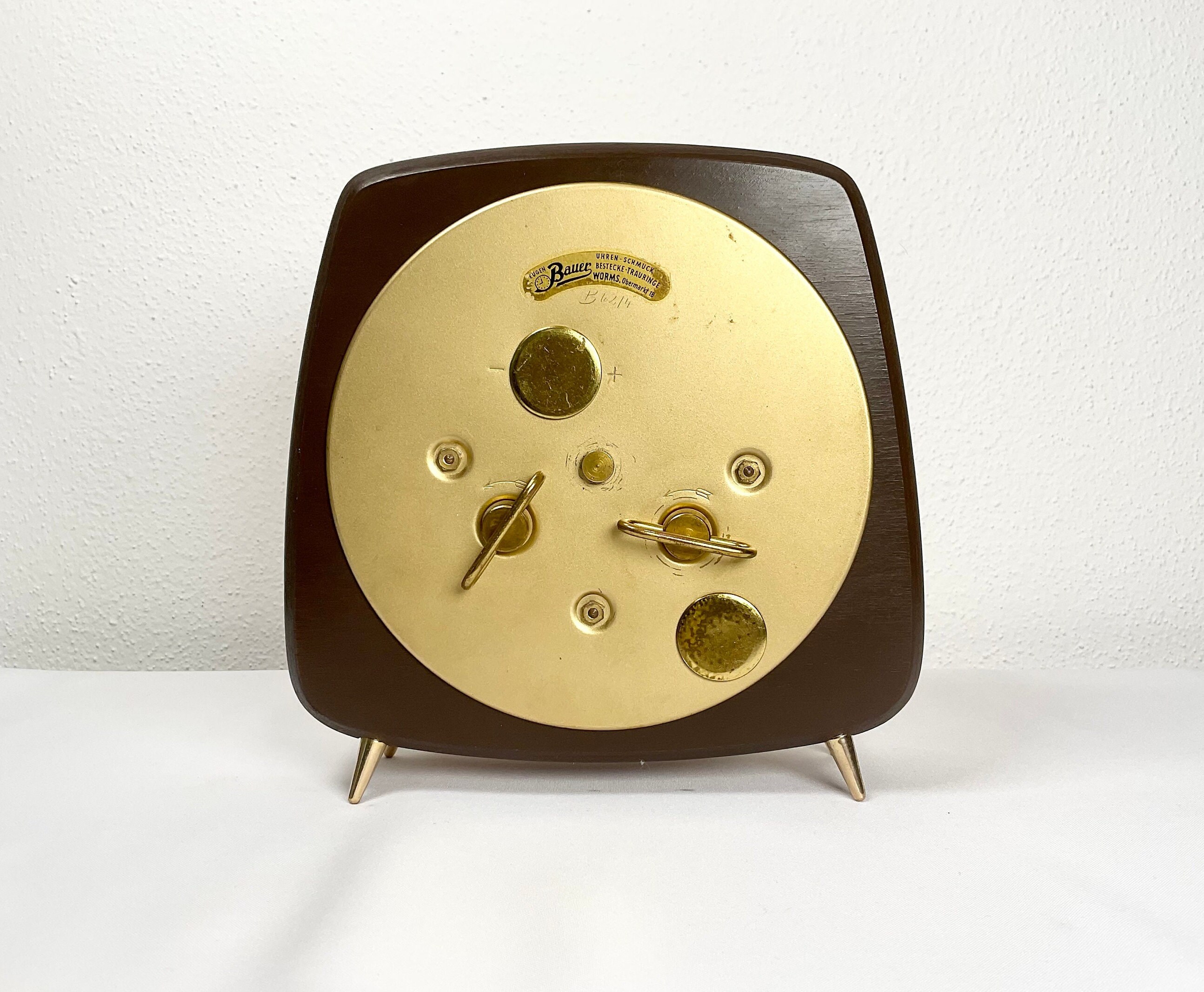 Zentra Hermle Mid Century Mantel Clock / Table Clock With Etsy