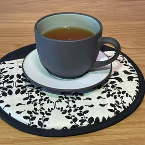 Tasse à thé expresso et soucoupe en porcelaine noire Midaya