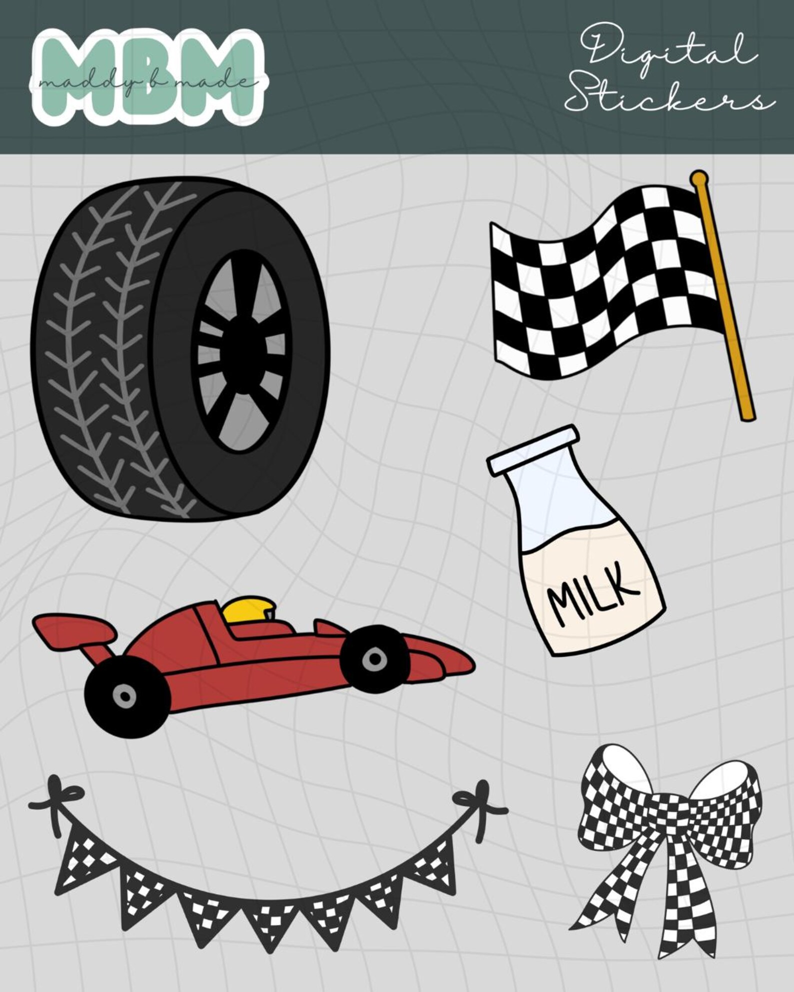Digital Stickers - Goodnotes File - Indy 500 - Etsy