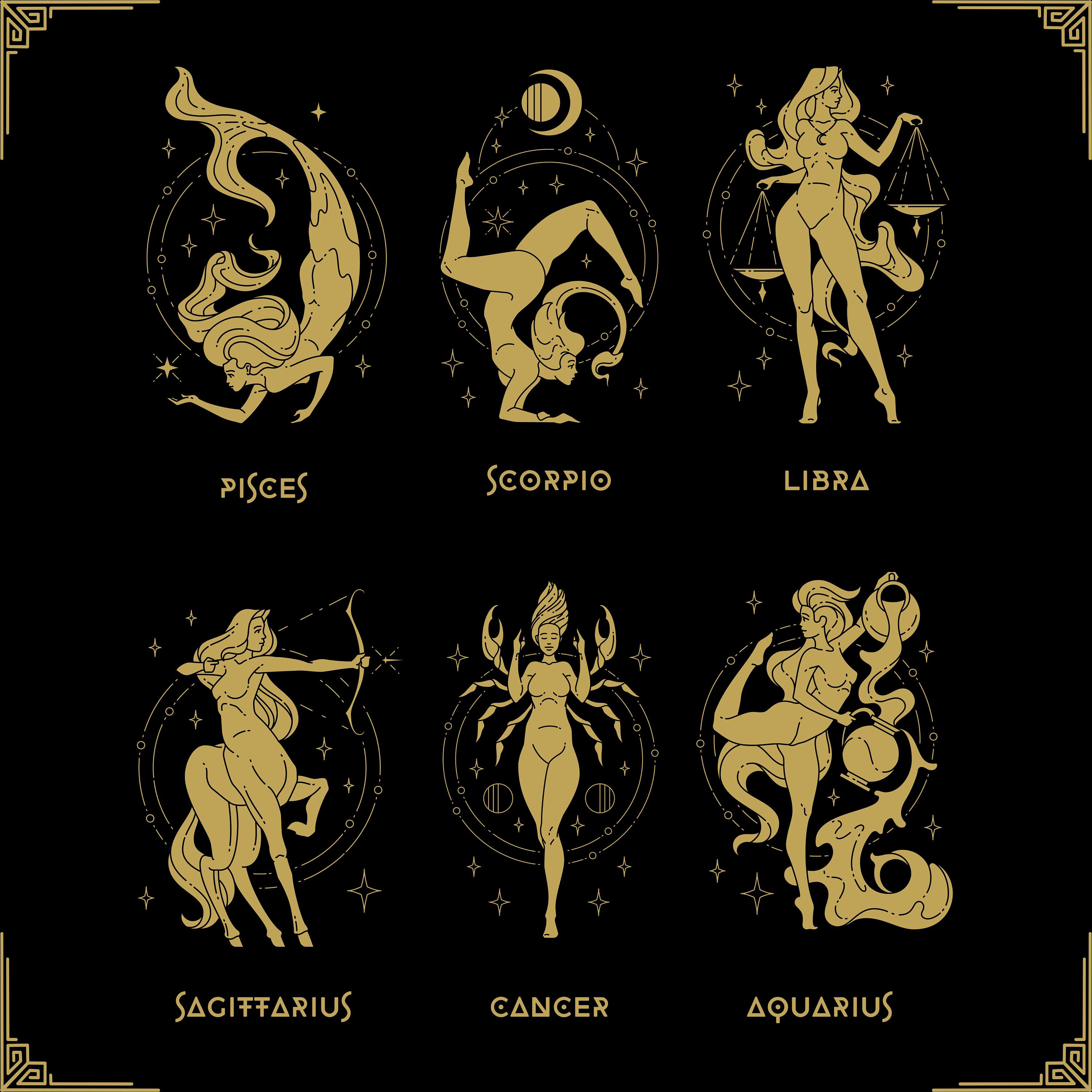 Custom Big Three Astrology Signs Wall Art Custom Sun Moon and Etsy
