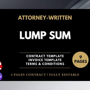 Editable General Contract Agreement Template With Invoice, Editable Contract Template, Editable Rental Agreement Template, Canva, Word Doc