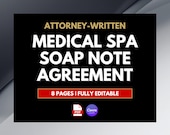 Medical Spa SOAP Notes Template, 8 Page Nurse Injector Charting Form, Aesthetic Treatment Documentation, Editable Canva Medspa Printable