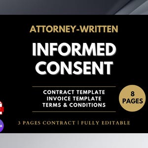 Editable General Informed Consent Form, Client Intake Form, Consent Forms Canva Editable, Digital Downloads