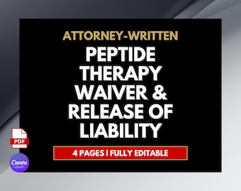 Zrzeczenie się odpowiedzialności za terapię peptydową – dokument napisany przez prawnika (4 strony)