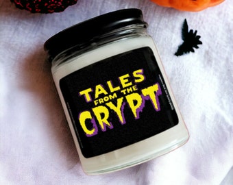 Classic Tales From The Crypt drip logo horror spy wax candle gift