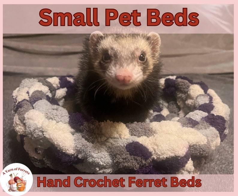 Hand Crochet Small Ferret Beds Pet Beds Cozy Snuggly Etsy